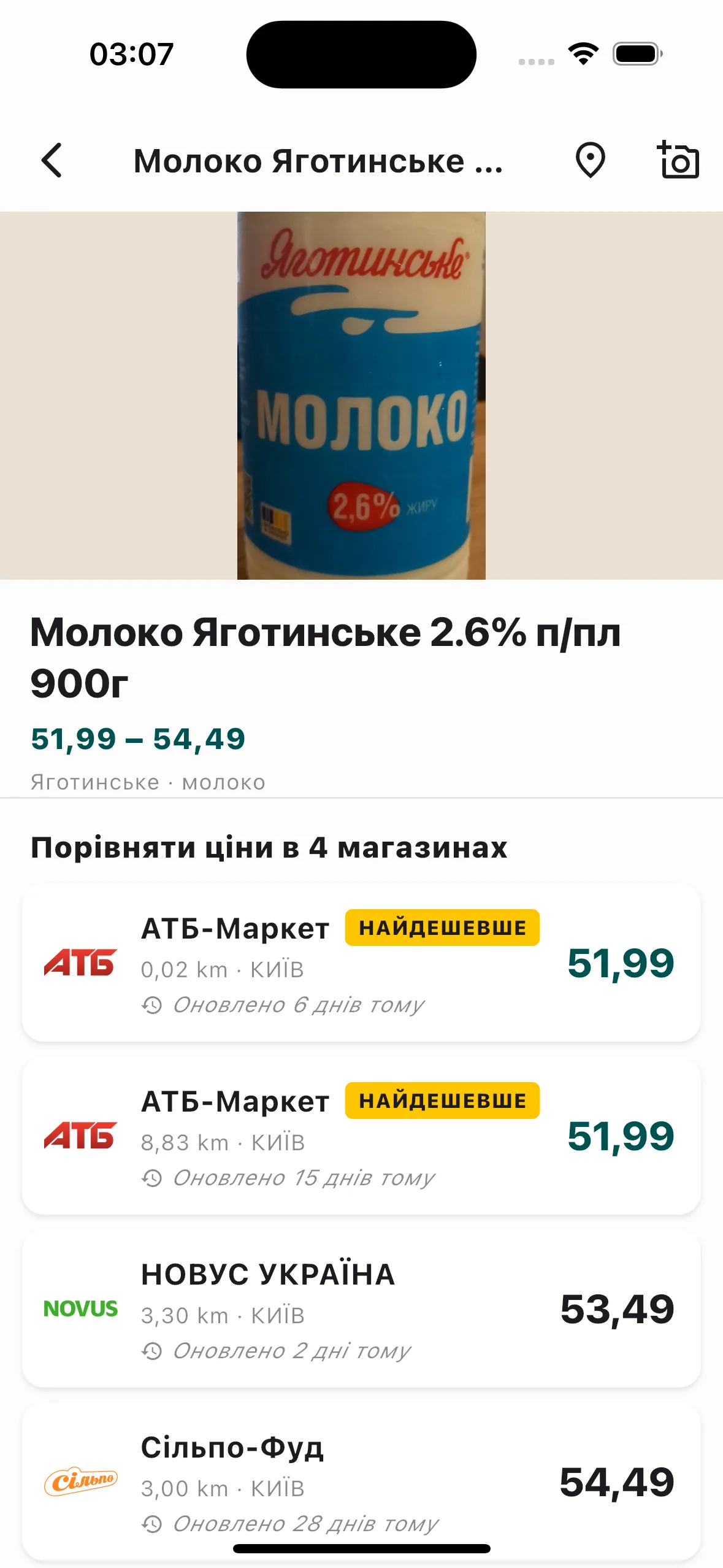 Застосунок Zeebro порівнює ціни на товар у магазинах поруч, спершу найдешевші